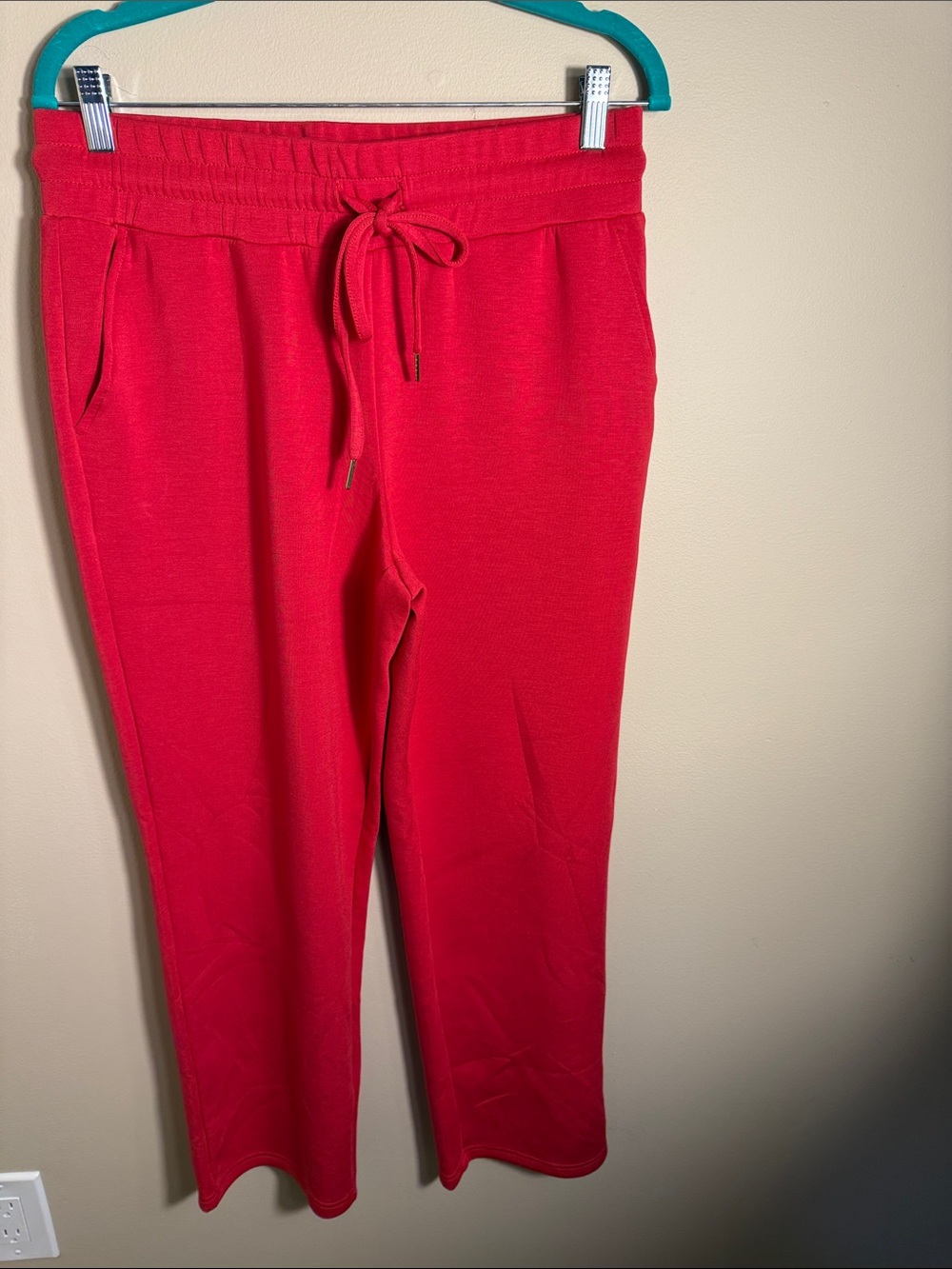 Belle by Kim Gravel Red Pull-On Flare Sweatpants
